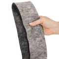Ruban en feutrine, sangle pour casserole, 100 % laine, gris/noir, 7,5 cm de large, 5 m de long | Floristik24.fr