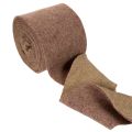 Ruban de feutre de laine bicolore 15 cm x 5 m, violet et brun clair, pour pots de fleurs | Floristik24.fr