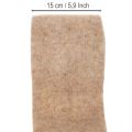 Bande de feutre de laine bicolore brun et blanc, 15 cm x 5 m, pour décoration de pots | Floristik24.fr
