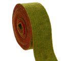 Floristik24 Ruban de feutre de laine rouge et vert, 7,5 cm x 5 m, pour décoration florale et pots