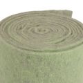 Floristik24 Ruban feutre ruban de laine gris vert ruban décoratif moelleux 14cm 5m