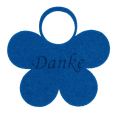 Floristik24 Fleurs de feutre avec l’inscription « Danke » 10cm 8St