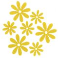 Floristik24 Ensemble de fleurs en feutre jaune 96 pièces