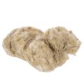 Floristik24 Laine de mouton naturelle beige en vrac 250g pour loisirs créatifs et décoration