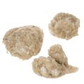 Laine de mouton naturelle beige en vrac 250g pour loisirs créatifs et décoration | Floristik24.fr
