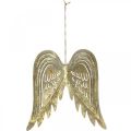 Floristik24 Décoration de Noël ailes d&#39;ange, décoration métal, ailes à suspendre dorées, aspect antique H29.5cm L28.5cm