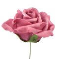 Floristik24 Rose en mousse sur fil mini roses vieux rose Ø5cm 27pcs