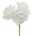 Floristik24 Rose en mousse blanche Ø10cm 8pcs