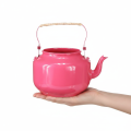 Théière décorative en métal rosa 15 cm style rétro campagne | Floristik24.fr