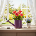 Arrosoir décoratif, pot de fleurs en métal violet, Ø 13,5 cm H 12,5 cm | Floristik24.fr