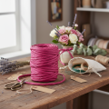 Cordon de papier 6mm 23m rose | Floristik24.fr