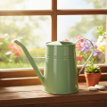 Arrosoir d'intérieur vintage en métal, vert menthe, 1,7 L ; vase décoratif, style rétro, H 23 cm | Floristik24.fr