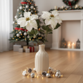 Branche de poinsettias artificiels blancs 65 cm – Lot de 2 | Floristik24.fr