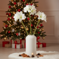 Kunstblume Amaryllis blanche avec tige 50 cm pour Noël et l'Avent | Floristik24.fr
