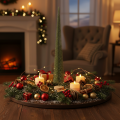 Sapin décoratif artificiel avec socle en bois 80 cm | Floristik24.fr