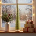 Sapin décoratif artificiel 60 cm avec base en bois | Floristik24.fr