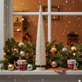 Sapin de table artificiel blanc gris 60 cm pour décoration intérieure | Floristik24.fr