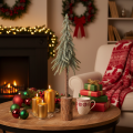 Sapin artificiel enneigé avec base en bois, décoration hivernale, 60 cm | Floristik24.fr