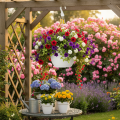 Panier à fleurs suspendu 25 cm blanc | Floristik24.fr