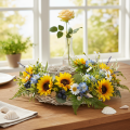Couronne décorative ronde blanche 50 cm en bois et fibre d’écorce | Floristik24.fr