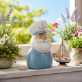Figurine décorative maritime Capitaine 16 cm en résine | Floristik24.fr