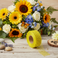 Ruban décoratif en maille jaune 4,5 cm pour créations et décorations | Floristik24.fr