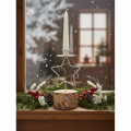 Chandelier Étoile avec Socle en Bois pour Bougie Hauteur 20 cm | Floristik24.fr