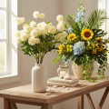 Kunstblume Chrysantheme crème blanche 56 cm 4 branches | Floristik24.fr