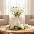Kunstificiel bouquet d'œillets blancs 40 cm, 4 pièces | Floristik24.fr