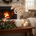 Branche de Baies Artificielles Champagne 28cm Lot de 3 pour Décoration Intérieure | Floristik24.fr