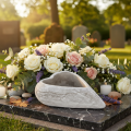 Coupe décorative cœur en pierre grise 19cm | Floristik24.fr
