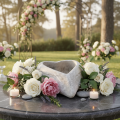 Coupe décorative cœur en pierre grise 19cm | Floristik24.fr
