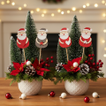 Décorations en bois Père Noël sur bâton, 31 cm, lot de 12 pièces, intérieur | Floristik24.fr
