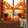 Guirlande de feuilles d'érable artificielles 170 cm en plastique pour décoration intérieure | Floristik24.fr