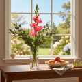 Kalligraphie de Gladiole Artificielle avec Fleurs Décoratives Rose 88 cm | Floristik24.fr
