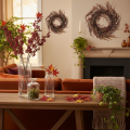 Couronne décorative artificielle en branches de fougère 35 cm | Floristik24.fr
