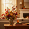 Branche artificielle de 75 cm en aubépine, décor automnal, intérieur | Floristik24.fr