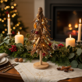 Sapin décoratif en branches de saule sur socle en bois 48 cm | Floristik24.fr