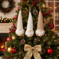 Figurines suspendues de lutins en bois et textile avec barbe 17 cm, set de 6 | Floristik24.fr