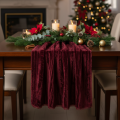 Sangle décorative en velours polyester bordeaux 25 cm x 2 m pour table et bricolage | Floristik24.fr