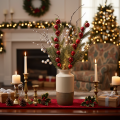 Branche de sapin artificielle avec boules rouges 48 cm, lot de 2 | Floristik24.fr