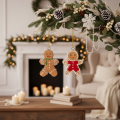 Ornements décoratifs en pain d'épice pour sapin de Noël, 6 cm, lot de 12 | Floristik24.fr