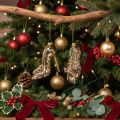 Ornement en verre en forme de chaussure à motif léopard, décoration pour sapin de Noël, 13 cm, lot de 2 | Floristik24.fr
