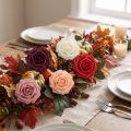 Lot de 27 roses artificielles en mousse Ø6 cm avec tige flexible, différentes couleurs | Floristik24.fr