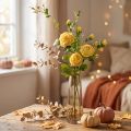 Branche de roses artificielles jaunes 100 cm | Floristik24.fr