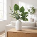 Philodendron artificiel avec deux feuilles en cœur, 48 cm, vert foncé | Floristik24.fr