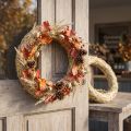 Base en paille naturelle pour créations de couronnes décoratives Ø25 cm - Lot de 2 | Floristik24.fr