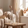 Lot de 2 bouteilles décoratives en verre transparent H27cm | Floristik24.fr