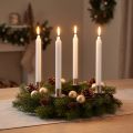 Lot de 4 bougies blanches en cire naturelle, Ø2,3 cm, 25 cm | Floristik24.fr