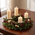 Set de 4 supports à bougie en métal brun Ø6cm | Floristik24.fr